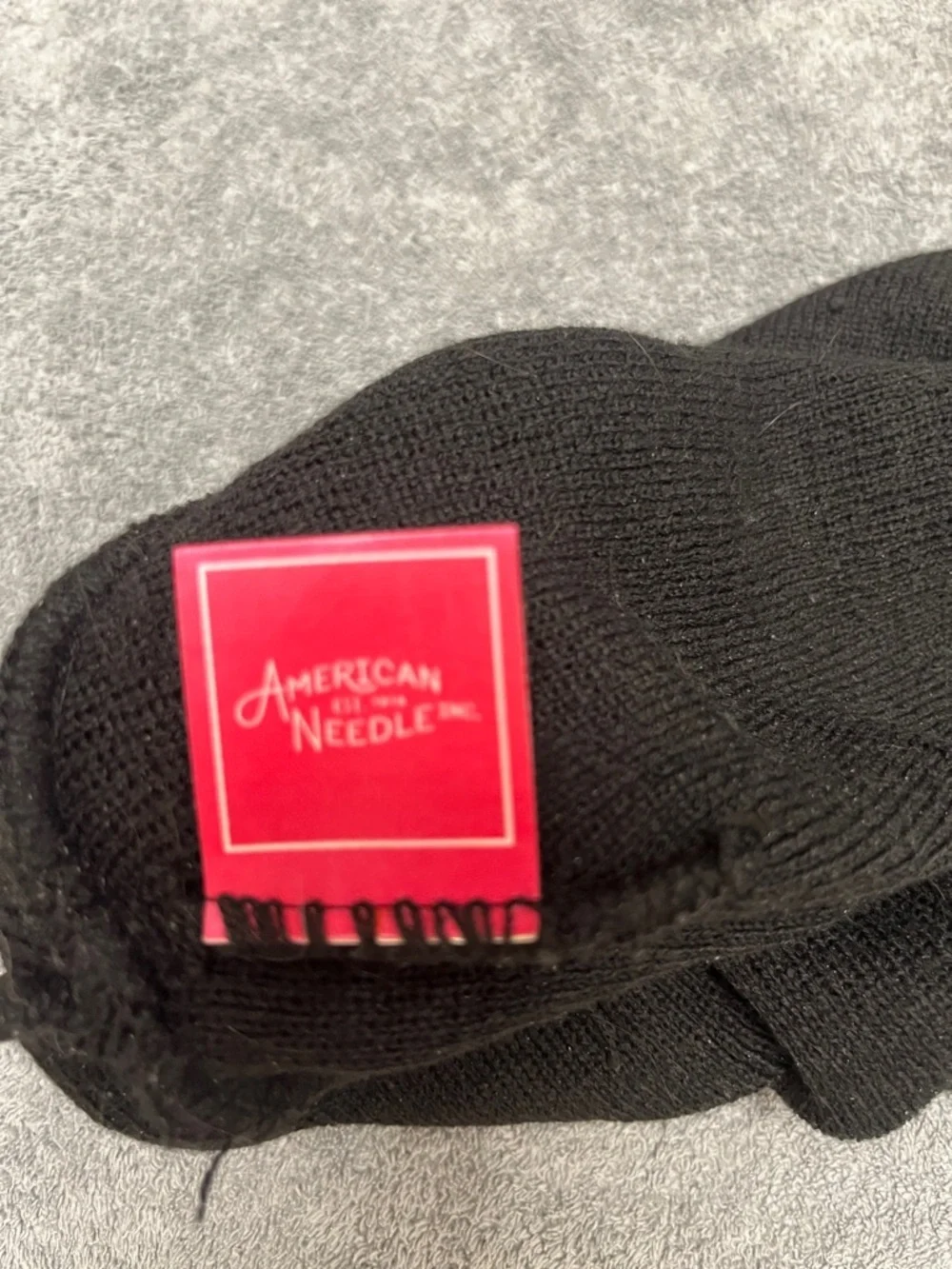 American Needle Black Beanie with NASA Patch - Picture 2 of 3